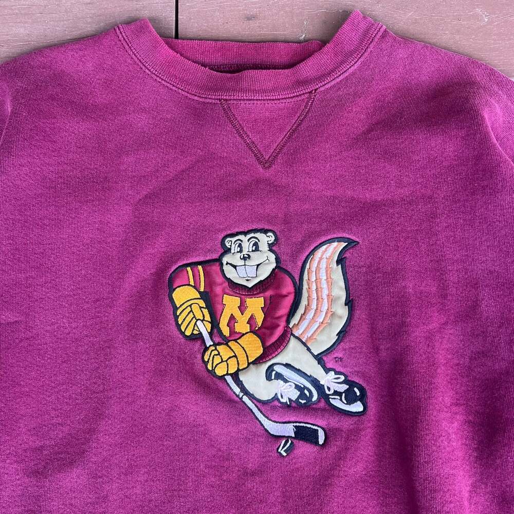 Vintage 90s Olympus University of Minnesota Gophers Hockey Crewneck Sweater XL